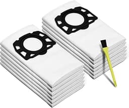 12 stuks vliesfilterzakken geschikt voor Karcher WD4, -WD5, -WD6, MV4, MV5, MV6, reserveonderdelen, zak, accessoirekit voor Kärcher 2.863-006.0 — thumbnail 1