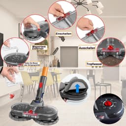 Lexium Dweil - elektrische dweil - electrische dweil - elektrische dweil vloerreiniger - dweilrobot - elektrische mop — thumbnail 3
