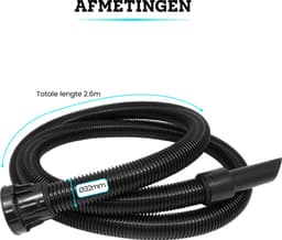 Somstyle Stofzuigerslang Geschikt voor Numatic Henry Stofzuiger - 32 MM - Stofzuigeraccessoires - 2.6 Meter - Zwart — thumbnail 3