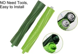 2 Rubber Multivlak Borstels Geschikt voor iRobot i7/i7+/i8/i8+/E5/E6/E7 Stofzuigerrobots, Vervangende Rollen voor E & I Series — thumbnail 2