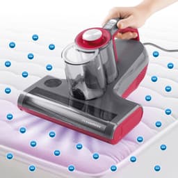 CLEANmaxx 3-in-1 mijtzuiger met 55 °C hete lucht, UV-C-licht en 15 kPa zuigkracht | Matraszuiger verwijdert 99,9% van de mijten | HEPA-filter voor mensen met allergieën en ultrasoon geluid, ideaal voor matrassen en bekleding — thumbnail 3
