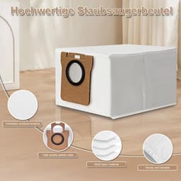 10 stucks-stofzakken voor Dreame S20/S10/L10s Ultra/ L20 Ultra / L10 Ultra- Xiaomi X10+/X20+/X10/X20/L10/M40 robotstofzuiger-grote capaciteit van 2,5 liter-stofzuigerzakken-vervangingsonderdelen-accessoire set — thumbnail 3