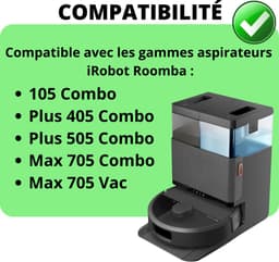 Stofzuigerzak voor iRobot Roomba Combo 105 / 405 Plus / 505 Plus / Max 705 stofzakken voor schone basis [Set 10] — thumbnail 3