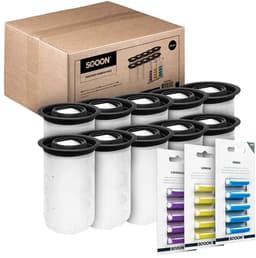 SQOON® Stofzuigerzakken geschikt voor Numatic PODS Henry Quick / Hetty Quick / NQ Quick – Set van 10x Stofzuigerzakken gelijk aan 915744, 915269 + 15x Geursticks — thumbnail 1