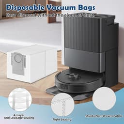 Accessoires gescht voor Roborock Qrevo Master/Qrevo Slim stofzuiger, bevat 2 hoofdborstels, 2 HEPA-filters, 6 stofzakken, 4 reinigingsdoeken, 4 zijborstels, 1 borstel, 1 schroevendraaier,20 stuks — thumbnail 5