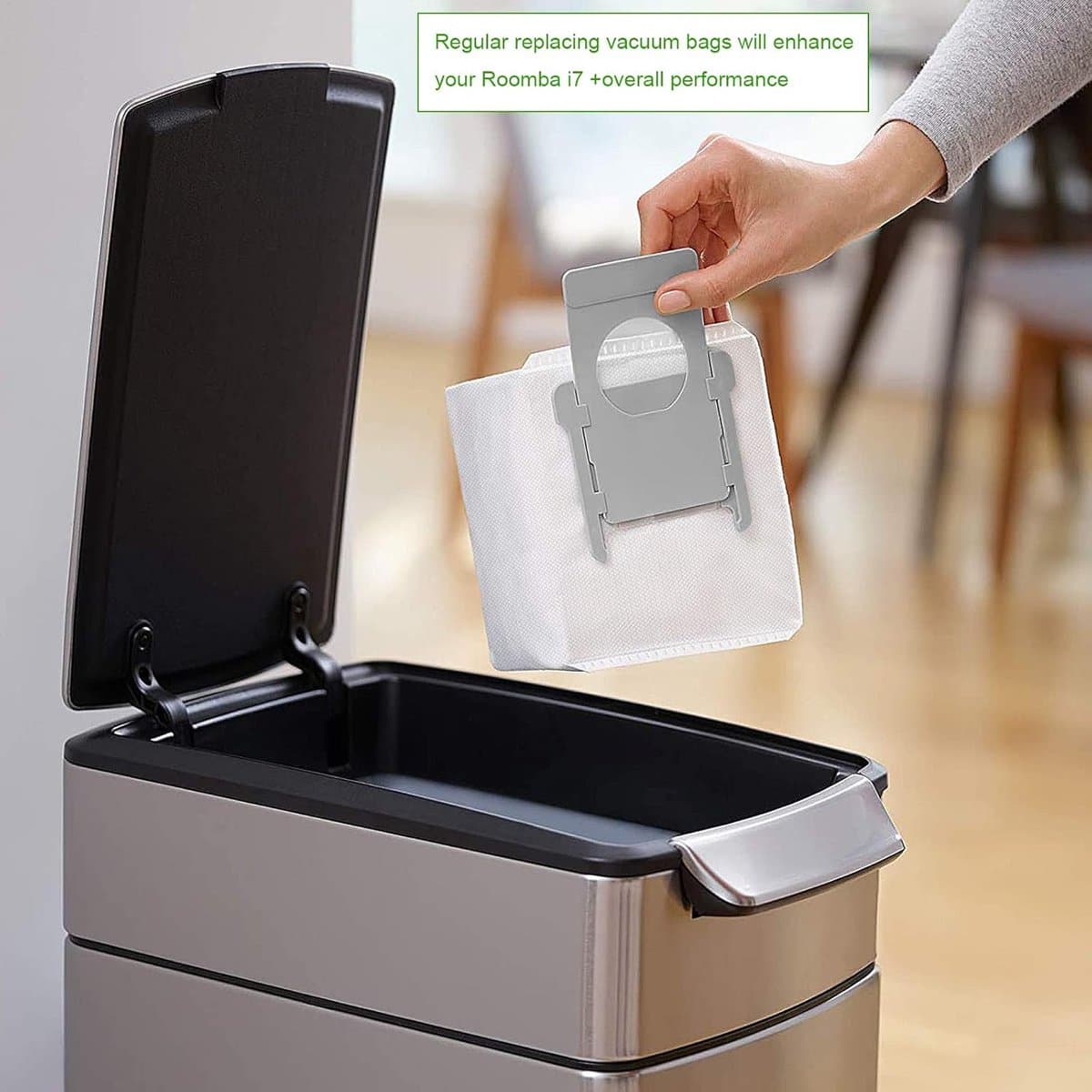 Stofzuiger zakken - geschikt voor iRobot Roomba i3 / i4 / i6 / i7 / i8 / E5 / E6 / S9+ / J7+ - Robotstofzuiger - Perfecte Pasvorm en Hoge Kwaliteit - 6 stuks — afbeelding 1