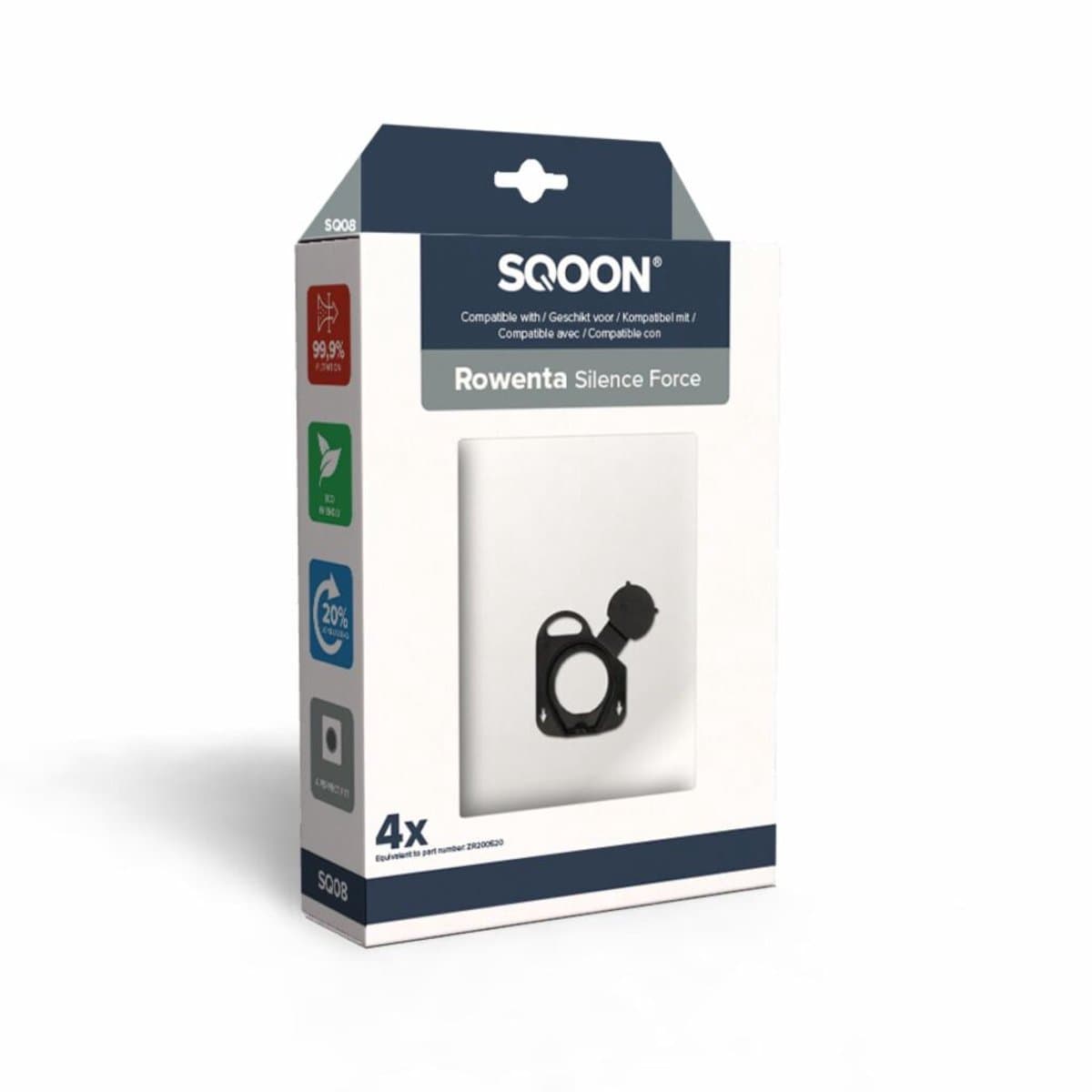 SQOON Stofzuigerzak Rowenta Silence Force / X-Trem doos a 4 stuks — afbeelding 1