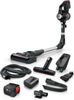 Bosch BSS715FRSH steelstofzuiger & elektrische bezem 2-in-1-steelstofzuiger Batterij/Accu Droog Zakloos 0,3 l Zwart, Zilver 5 Ah — thumbnail 1