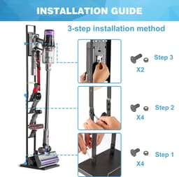 YONO Stofzuigerstandaard Universeel geschikt voor Dyson V10/V11/V15 - Houder Stofzuiger en Accessoires - Zwart — thumbnail 5