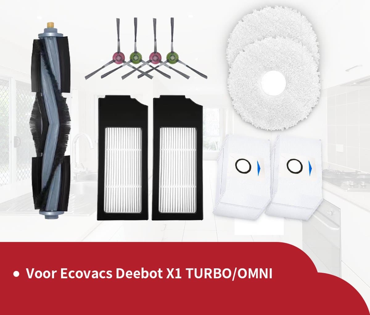 Onderdelen geschikt voor Ecovacs Deebot X1 (Turbo) en T10 - 11-delig — afbeelding 1