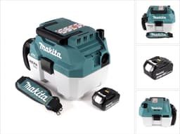 Makita DVC 750 LM1X3 accustofzuiger nat- en droogzuiger 18 V draagbaar + 1x 4,0 Ah accu - zonder accessoires, zonder oplader — thumbnail 1