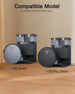 Vervangende accessoires Geschikt voor Ecovacs Deebot X8 Omni/X8 Pro Omni robotstofzuiger, reserveonderdelen met 2 hoofdborstels, 2 dweilrollen, 6 filters, 6 zijborstels, reinigingsborstel en schroevendraaier — thumbnail 5