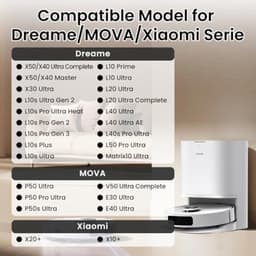 6 Stuks Vervangende Dweilpads voor Dreame L10s Ultra Gen 2, X40/X50 Ultra Complete, L40 Ultra AE, L10s Pro Gen 2/3, L10s Plus/Ultra, Mova E30/E40 Ultra, P50 Pro Ultra - Zeer Absorberend en Krasvrij — thumbnail 2