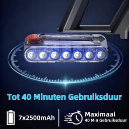 Gloovon® - Steelstofzuiger Draadloos - Stofzuiger Zonder Zak - LCD Display - Aanraakscherm - 40 min Gebruikstijd - 550W - 35 kPa - LED verlichting - Geschikt voor Dierenharen- Krachtig — thumbnail 3