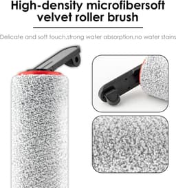 Hoofdborstel - 2 Stuks - Geschikt voor Dreame H14 Nat- en Droogzuiger - Rolborstel Accessoires Kit - Multi-Surface Borstel — thumbnail 3