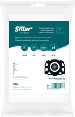 Sillar, stofzuigerzakken synthetisch - anti-allergeen, vervanging voor 6.959-130.0 2.863-314.0 KFI 357 - geschikt voor stofzuigers Karcher WD1 WD2 WD3 WD3.200 KWD1 KWD2 KWD3 SE4 SE4001 SE4002 - 4 stuks — thumbnail 2
