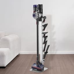 Steelstofzuiger Standaard - Vloerstandaard - 126 cm Hoog - 6 Haken - Antislip Voetjes - Compatibel met G5/V15/V12/V11/V10/V8/V7/V6 - Zilver — thumbnail 3