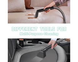Tapijtreiniger Draagbaar - 500W 12 kPa Zuigkracht - 1-2 Liter Stofbak - Kunststof Handvat - Voor Meubels En Bekleding