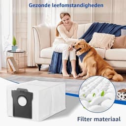 10 Stofzuigerzakken voor Dreame L40s Pro Ultra, L50/L40 Ultra AE, X30 Ultra en meer - Vervangende Stofzakken met 4-laags Filtratie — thumbnail 4