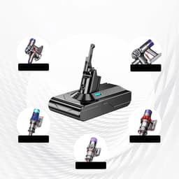 Vervangende Accu Voor Dyson V8 SV10 – 6000 mAh En 21,6V – Inclusief 2 Filters En Borstel – Extra Lange Gebruiksduur – Ideaal Kerstcadeau Voor Draadloze Handstofzuiger — thumbnail 5