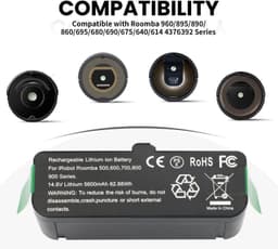 Vervangende Batterij voor Roomba 500 900 Series 5600mAh — thumbnail 2
