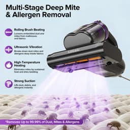 North Collective Huisstofmijt Stofzuiger - Tapijt Reiniger - Bank, Bed & Matras Reiniger - 350 W 24kPa Zuigkracht - Hete Lucht & Droger - Bacterie, Mijt & Schimmel Bestrijder — thumbnail 4