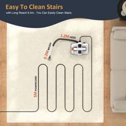 Tapijtreiniger – Vlekverwijderaar – Spot Cleaner – Tapijtreiniger Handheld – Stofzuiger Voor Stoffering – 750W Krachtige Motor – Compact Draagbaar Design — thumbnail 2