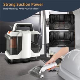 Zetelreiniger - Stofzuiger - Vacuum Cleaner - Tapijtreiniger - Handheld Spot Cleaner - 750W High Power - 15KPa - Vlekverwijderaar voor Toilet, Bankstellen en Meubels – 450W EU Plug — thumbnail 4