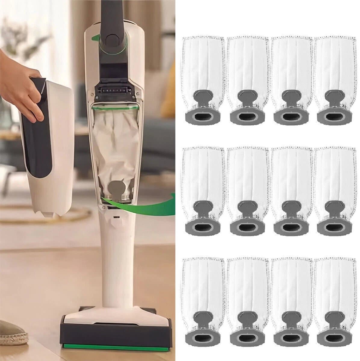 Stofzuigerzakken voor Vorwerk Kobold VK 7 FP7 FP - 12-delige set - Vervangingsset voor stofzuigerzakken — afbeelding 1