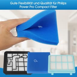 Dailygoods- Filters 2 Stuks - Compatibel met Philips PowerPro Compact - FC8010/01 - FC9330 - FC9331 - FC9332 - FC9333 - Goede compatibiliteit - Stofzuigerfilters — thumbnail 5