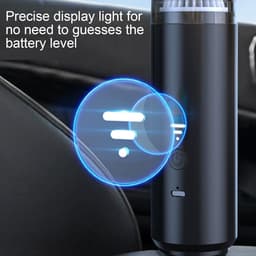 Draagbare Autostofzuiger - Kleine Stofzuiger - Auto Interieur Reinigen - Stille Motortechnologie - 17 x 6.5 x 12.6 cm - Zwart — thumbnail 3