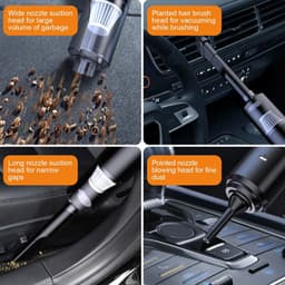 Draagbare Autostofzuiger - Kleine Stofzuiger - Auto Interieur Reinigen - Stille Motortechnologie - 17 x 6.5 x 12.6 cm - Zwart — thumbnail 4