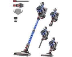 Draadloze Stofzuiger - Steelstofzuiger Krachtig - Huis Reinigen - 55 kPa Zuigkracht - 70 Min Looptijd - Blauw