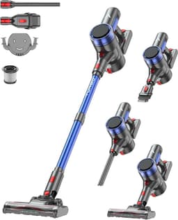 Draadloze Stofzuiger - Steelstofzuiger Krachtig - Huis Reinigen - 55 kPa Zuigkracht - 70 Min Looptijd - Blauw — thumbnail 1