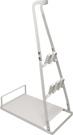 Stofzuiger Standaard - Accessoire Houder - Schoonmaak Organisatie - Vrijstaand Borenloos - 365 x 22 x 58 cm - Wit — thumbnail 1