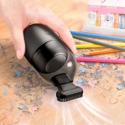 Draadloze handstofzuiger - Compacte reiniger - Bureau en auto schoon - 1000Pa zuigkracht - 10x10x10 mm - Roze — thumbnail 4
