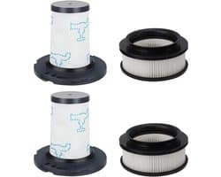 Vier vervangingsfilters Rowenta X-Force Flex 11.60 14.60 15.60 Animal stofzuigers, modelnummers RH9878 RH9898 RH9958 RH99F1 (vervangingsonderdeelnummers ZR009007 ZR009008).