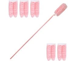 Kleine Stofwisser - Detaillering Stofdoek - Efficiënte Stofverwijdering - Verstelbare Kop - 36-110 cm - Roze