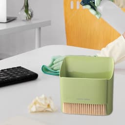 Stofpan en Borstelset - Kruimelveger Bezem - Snelle Schoonmaak - Compact Duo - 16 x 17 x 7.5 cm - Grijs — thumbnail 3