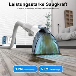 Wasstofzuiger - 450W krachtige motor - Met reinigingsmiddel - Voor tapijten, trappen, sofa, auto en dieren - Zelfreinigend - Met accessoires — thumbnail 2