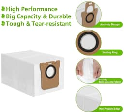 14-delige set - Stofzak - Stofzuigerzak voor robotstofzuiger - Zelfafvoerende bodemzak - Accessoires en onderdelen - Compatibel met Drametech D10 Plus, Z10 Pro en L10 Plus - Wit — thumbnail 5