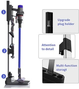 Dailygoods - Dailygoody - Vrijstaande vacuümstandaard - Accessoires voor Dyson - Handig in huis - Ondersteuning voor stofzuiger - Ruimtebesparend - Geschikt voor V — thumbnail 5