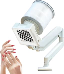 Nagelstofafscheider - Manicure stofzuiger - Stofvrij werken - 360 graden arm - Verstelbaar - Wit — thumbnail 1