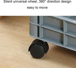 Schoonmaakwagen - Opbergwagen - Schoonmaak organiseren - Roestvrij staal - 115 cm hoog - Zilver — thumbnail 5