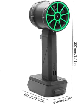 Krachtige Turboventilator - Mini Jet Fan - Stof Verwijderen - Borstelloze Motor - 20.7 cm - Zwart — thumbnail 4