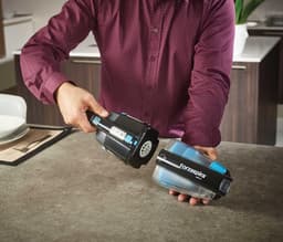 Draadloze Steelstofzuiger - Accu Stofzuiger Handstofzuiger - Snel Huis Reinigen - Inklapbare Handgreep Turbofunctie - 04 l - Zwart Blauw — thumbnail 3
