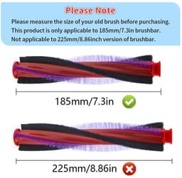 Vt products - Vervangborstel - Brush Bar - 185mm - Nylon - Onderdeel voor stofzuiger - Accessoire voor Dyson V6 en DC62 - Geschikt voor motorheads — thumbnail 5