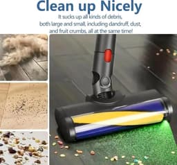 Traumheim® Elektrisch mopopzetstuk voor Dyson Steelstofzuiger - Steelstofzuiger mopkop -met Dyson V7, V8, V10, V11, V15 stofzuiger -elektrische borstel -met directe aandrijving -met laser LED -voor harde vloeren en kortpolig tapijt — thumbnail 5