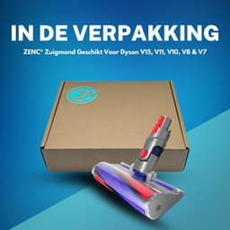 ZENC® Zuigmond Geschikt voor Dyson Steelstofzuiger V15, V11, V10, V8 & V7 - Vloerzuigmond - Stofzuigermondstuk - Opzetstuk - Mondstuk - Stofzuigeraccessoires - Grijs — thumbnail 5