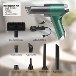 Accu-handstofzuiger 13-delig draadloos 3-in-1 mini-autostofzuiger - voor auto - keuken - toetsenbord - dierenharen - vacuümpomp - blazer — thumbnail 4